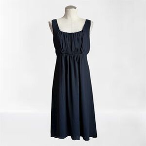 Simply Vera Vera Wang Navy Pleated Midi Dress